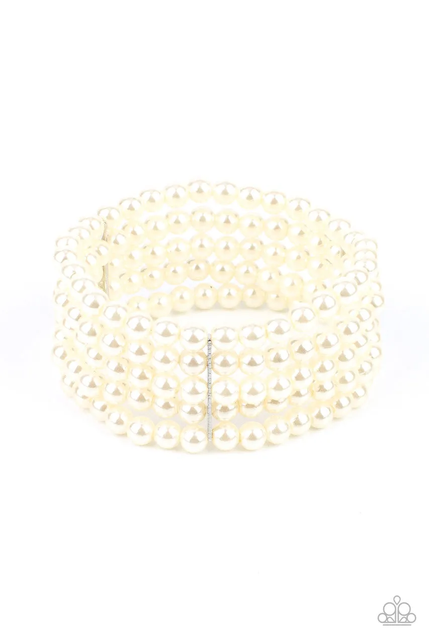 A Pearly Affair White Paparazzi Bracelet