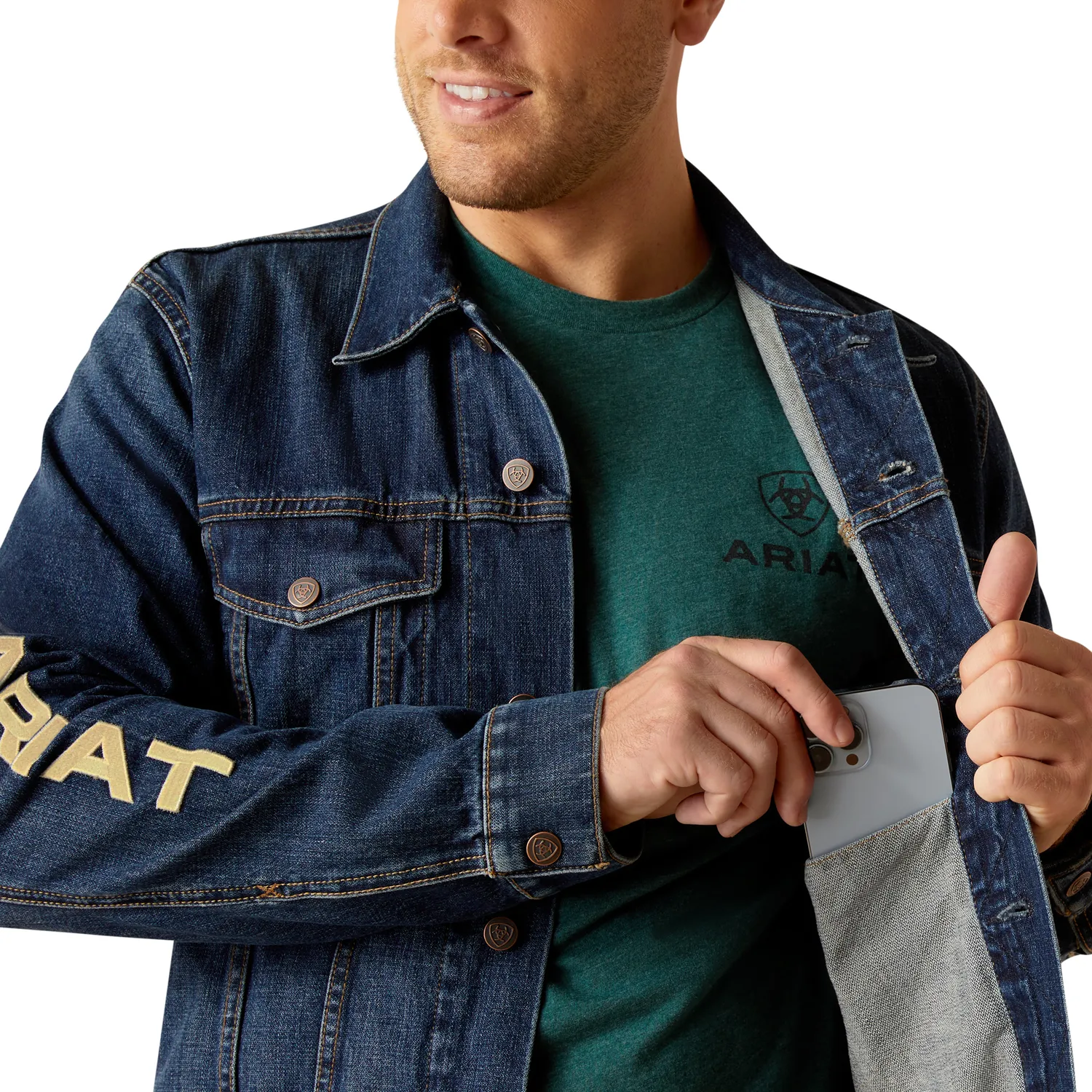 Ariat Mens Denim Team Trucker Jacket - Richford