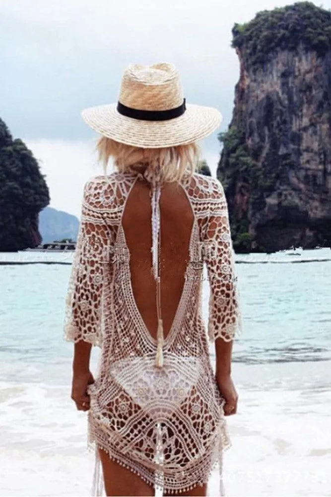 Backless Boho Swim Coverup