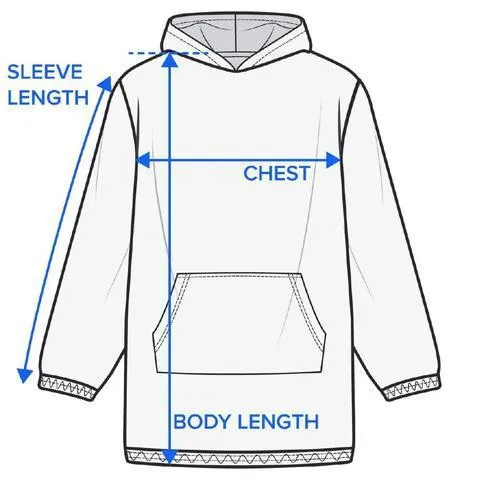 Blue Seashells Wearable Blanket Hoodie