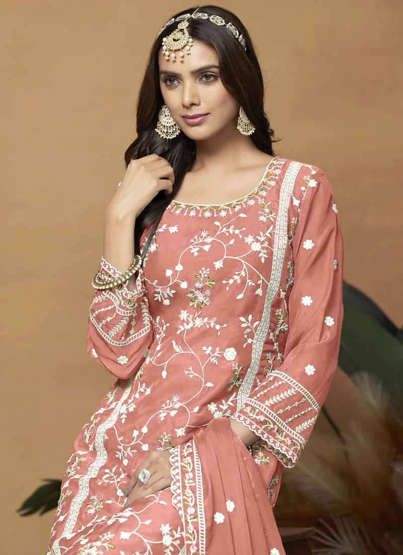 Breezy Elegance Soft Organza Straight Salwar Suit