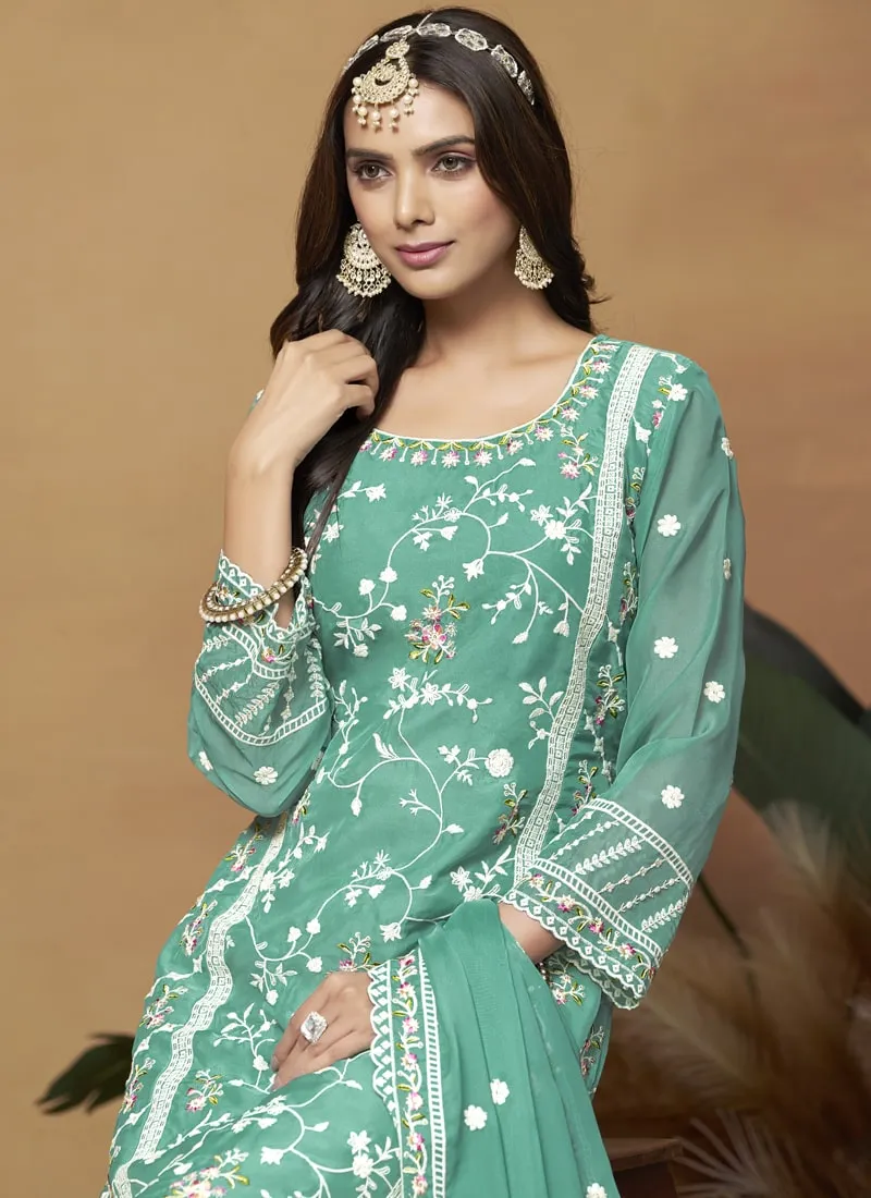 Breezy Elegance Soft Organza Straight Salwar Suit