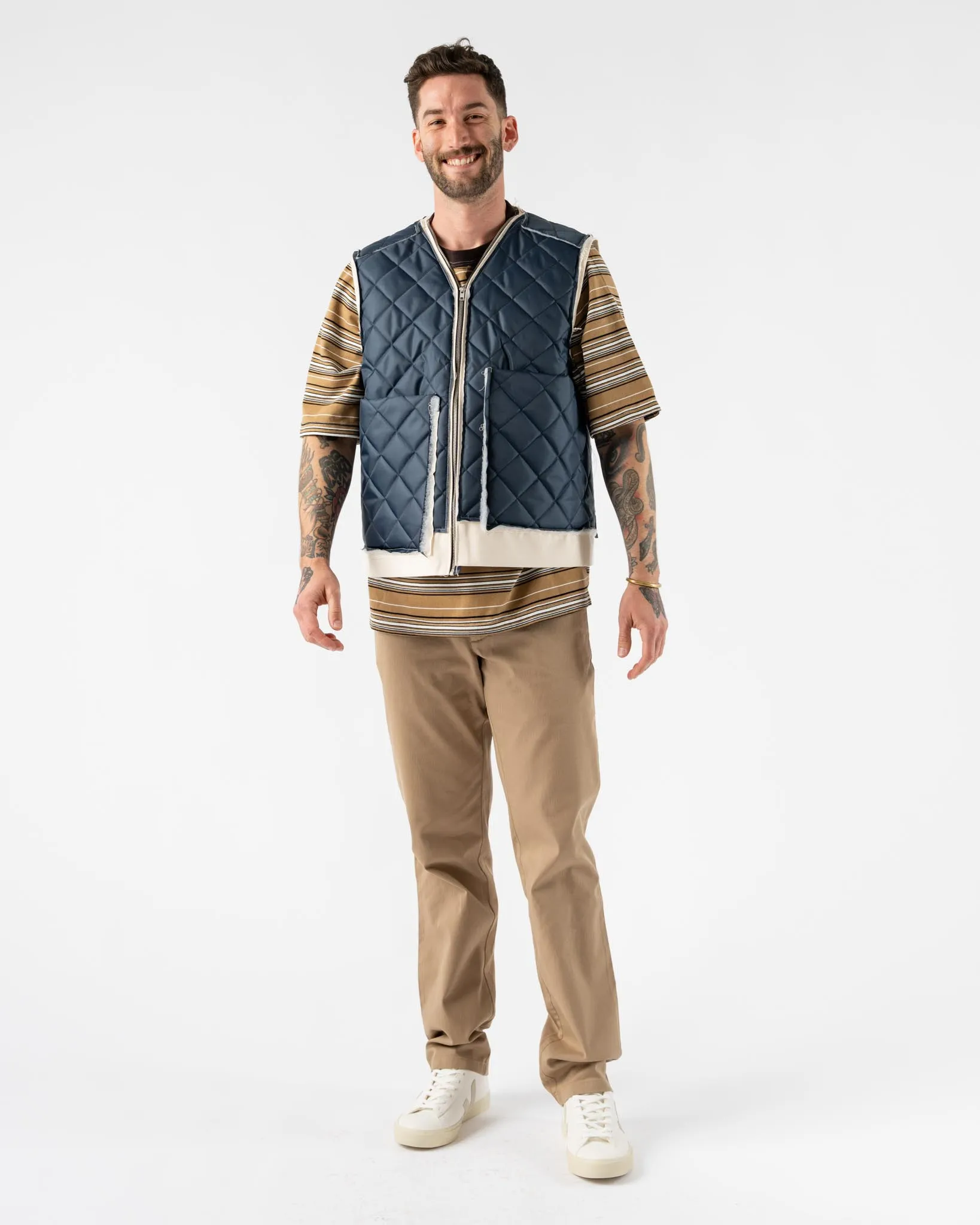 Camiel Fortgens Research Zip Vest in Navy