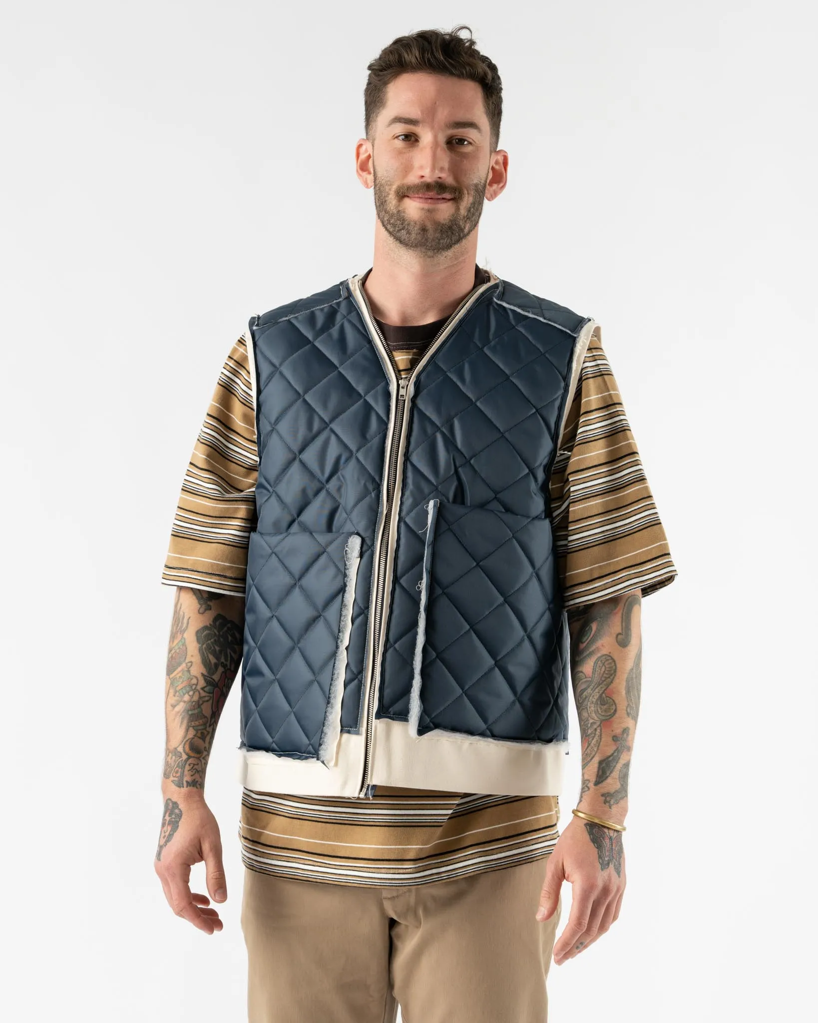 Camiel Fortgens Research Zip Vest in Navy