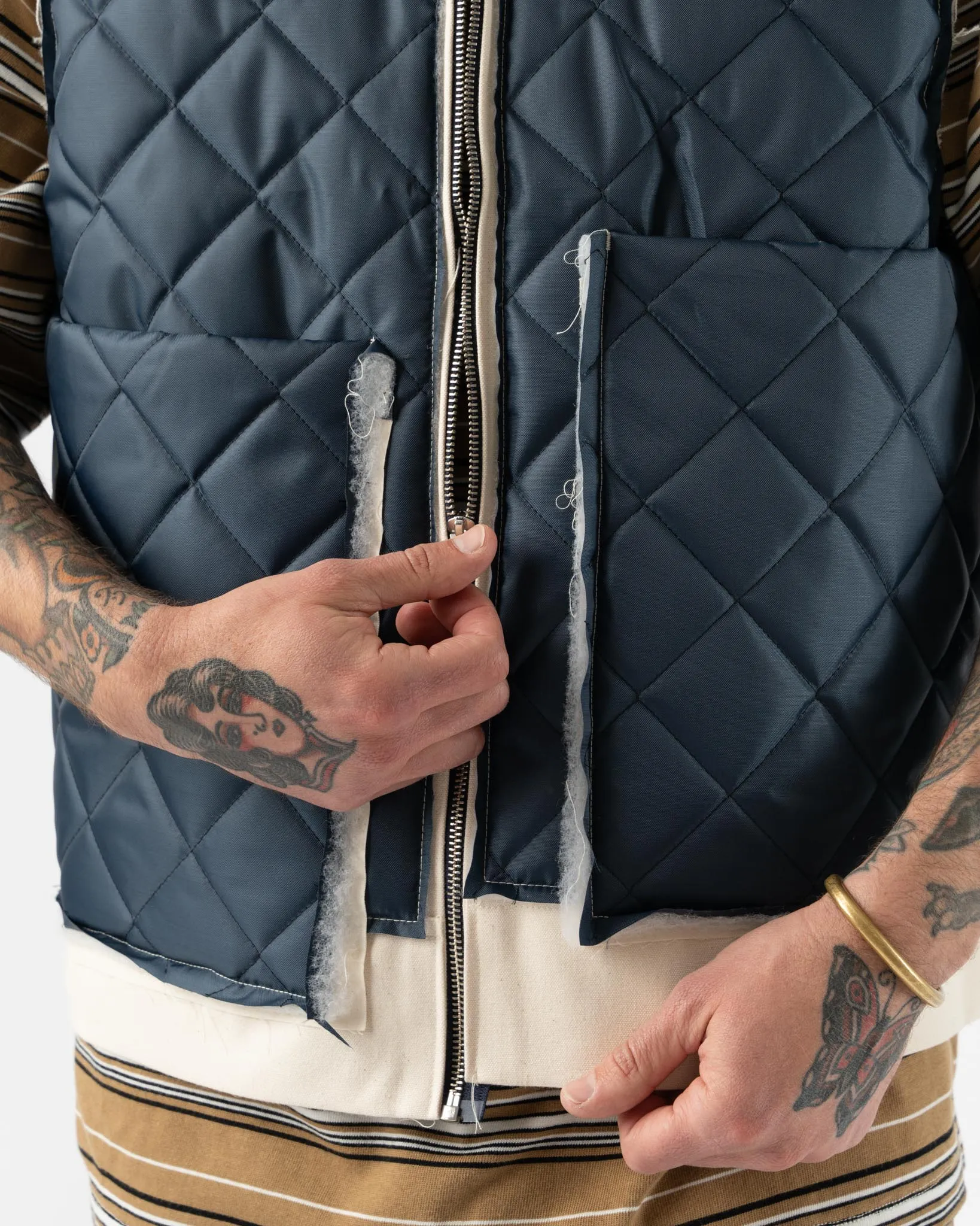 Camiel Fortgens Research Zip Vest in Navy