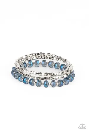 Celestial Circus Blue and Silver Bracelet - Paparazzi Accessories