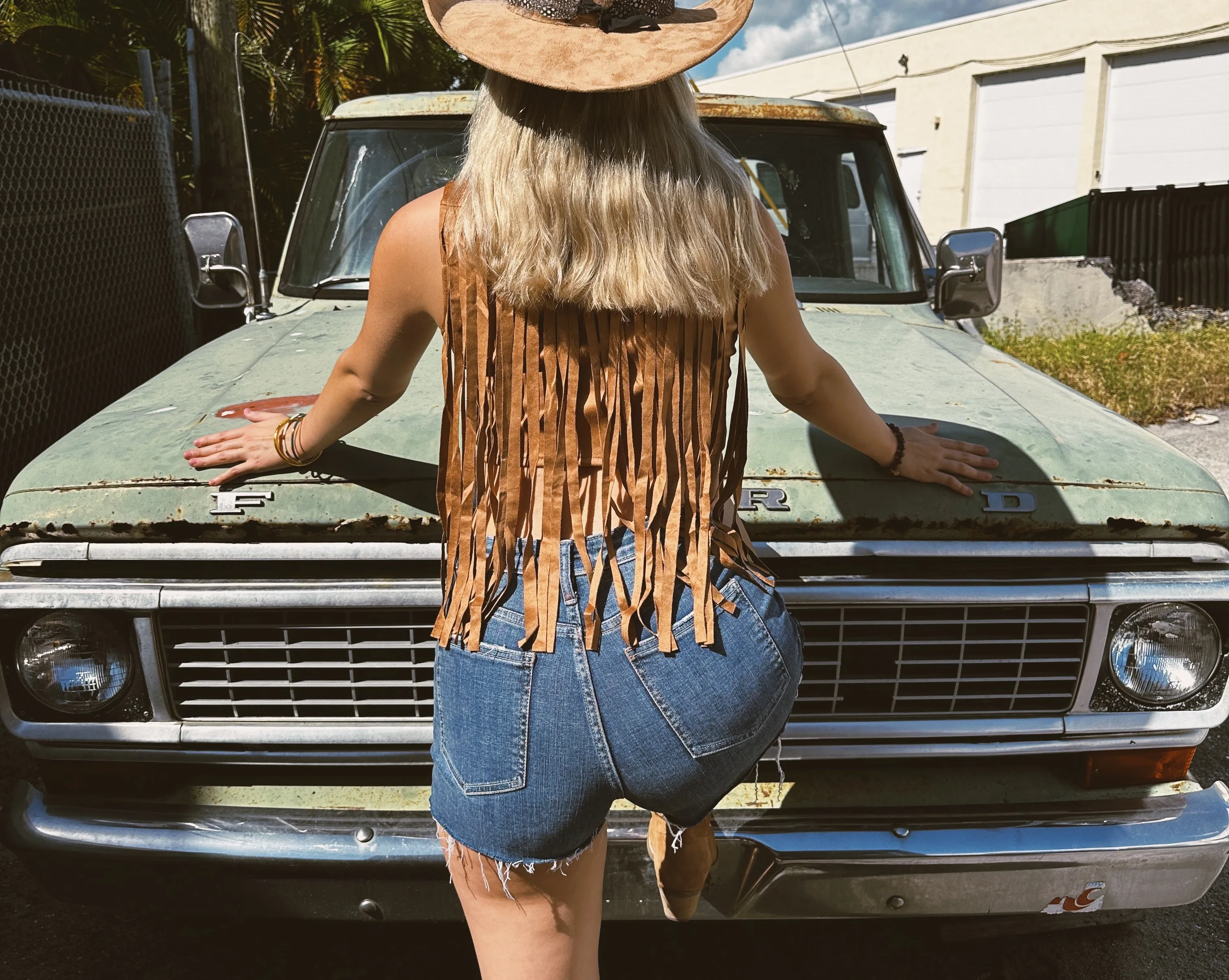 Dallas Fringe Suede Vest