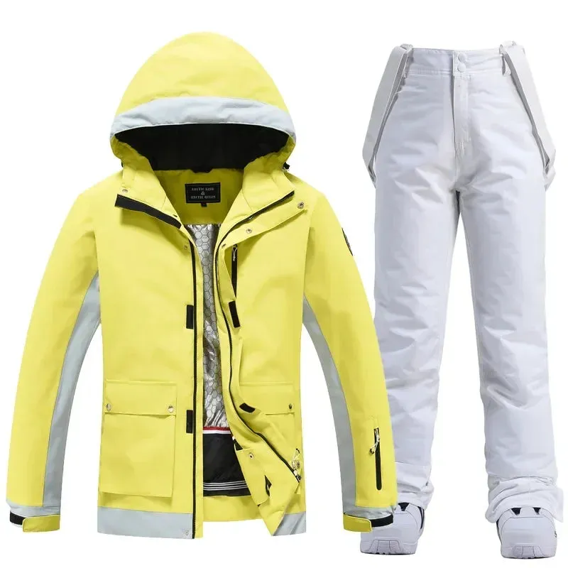 DFHGOI Colorful Snowboard / Ski Jacket Womens