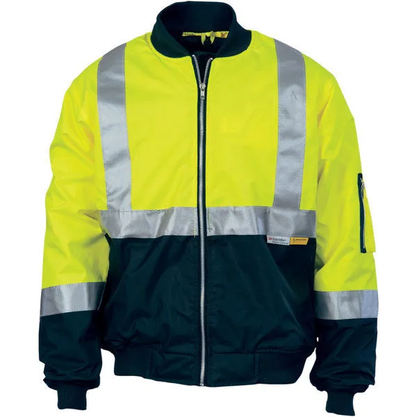 DNC Hi Vis 2 Tone Bomber Jacket With Csr R/Tape (3762)