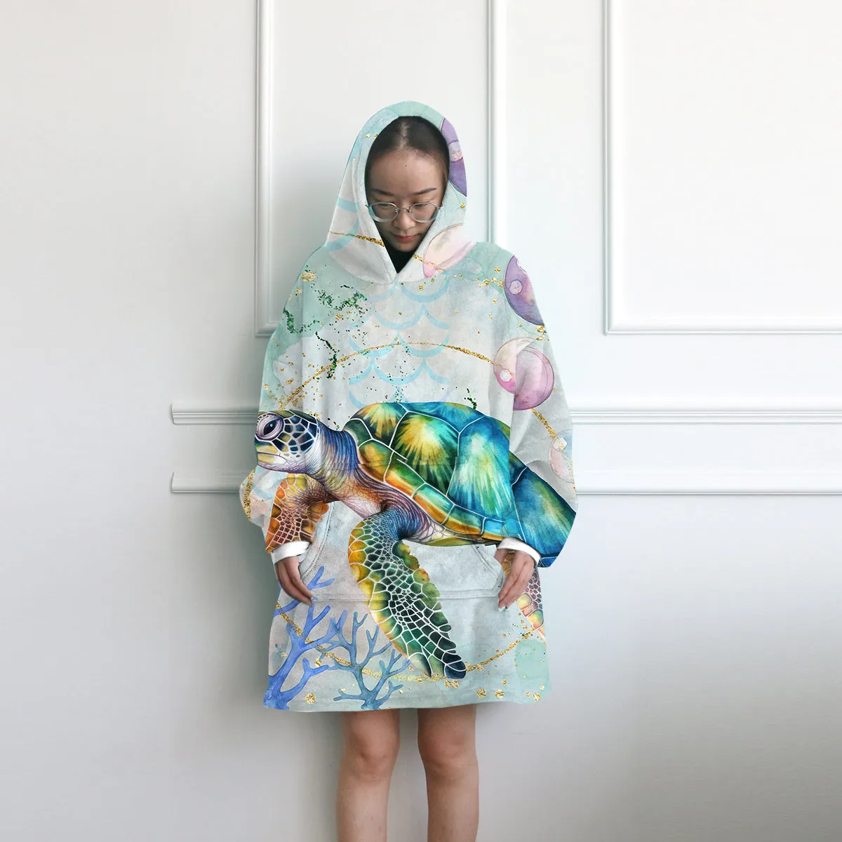 Dreamy Sea Turtle Wearable Blanket Hoodie