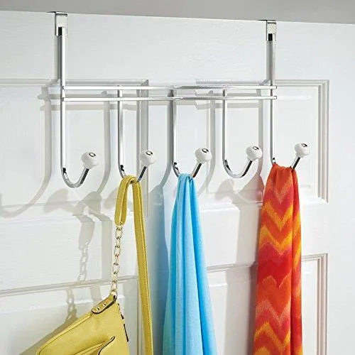 Ecorelation Over Door Storage Rack – Organizer Hooks for Coats, Hats, Robes, Clothes or Towels