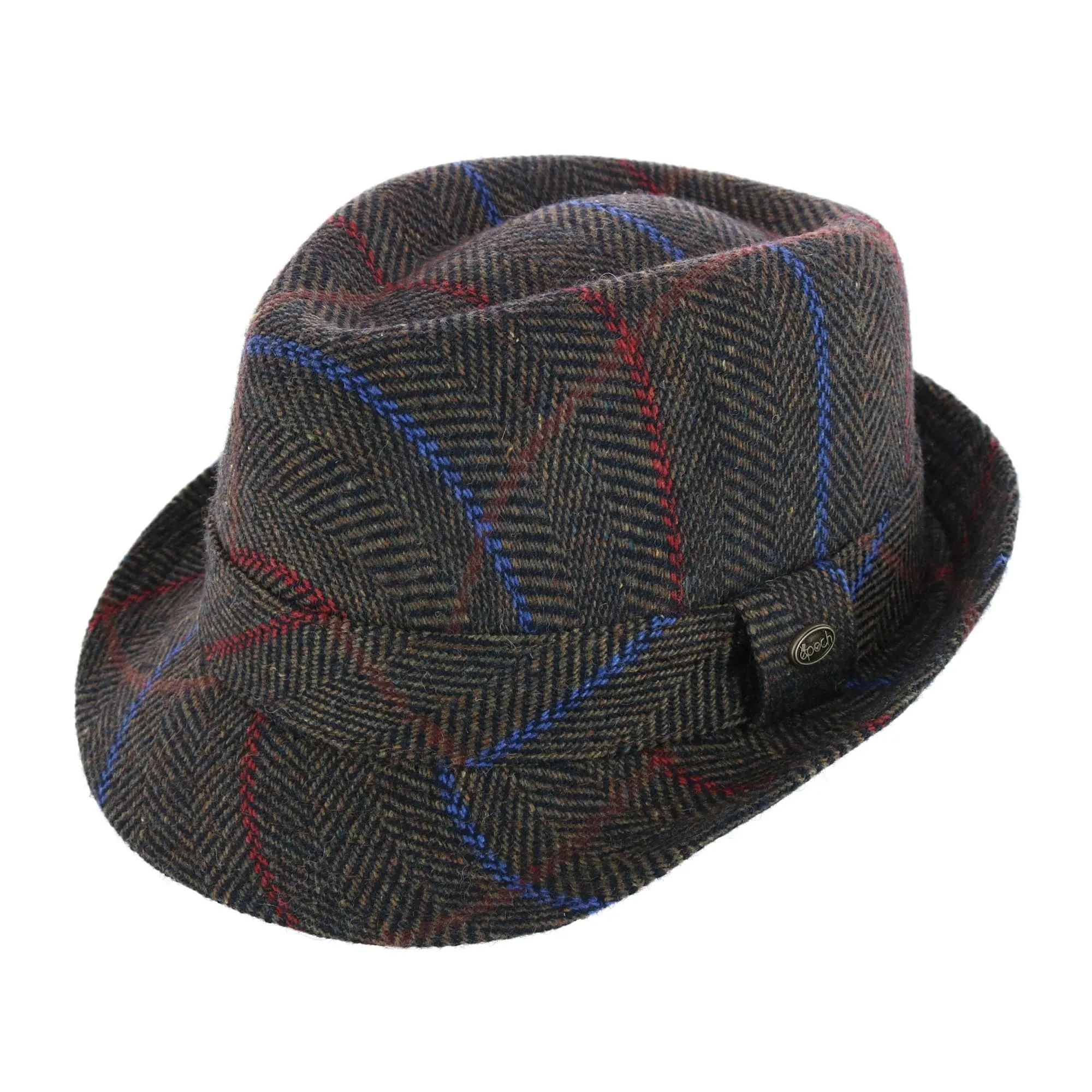 Epoch Hats Company Men's Classic Plaid Wool Fedora Hat