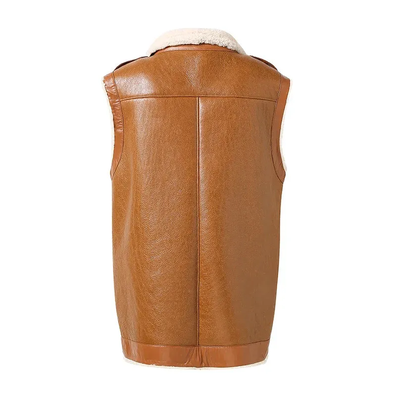 Genuine Sheepskin Shearling Vest for Women (3 Colors)