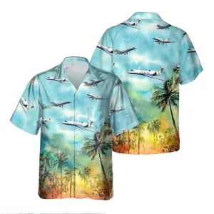 Gulfstream C-20 C20 Hawaiian Shirt, Hawaiian Shirt for Men Dad Veteran, Patriot Day, Aircraft Shirt