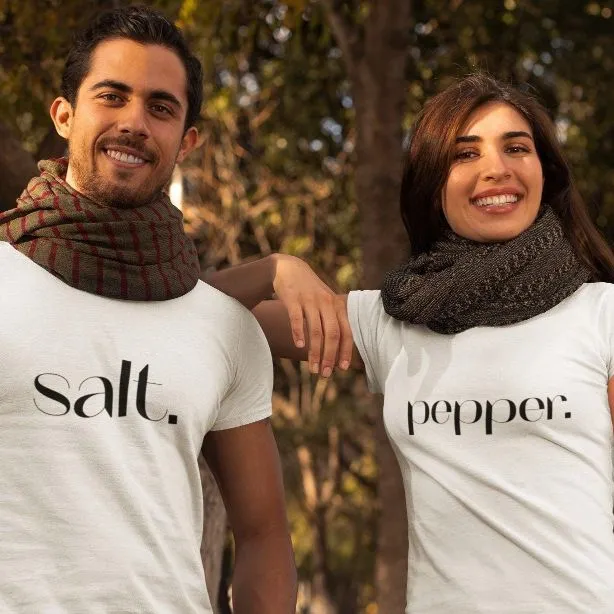 Halloween Matching Outfits - Salt & Pepper - Amusing Couple's Costume - Ideal Anniversary Gift