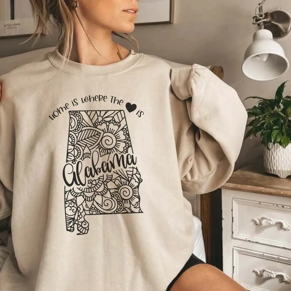 Home is Where the Heart is Alabama Sweatshirt