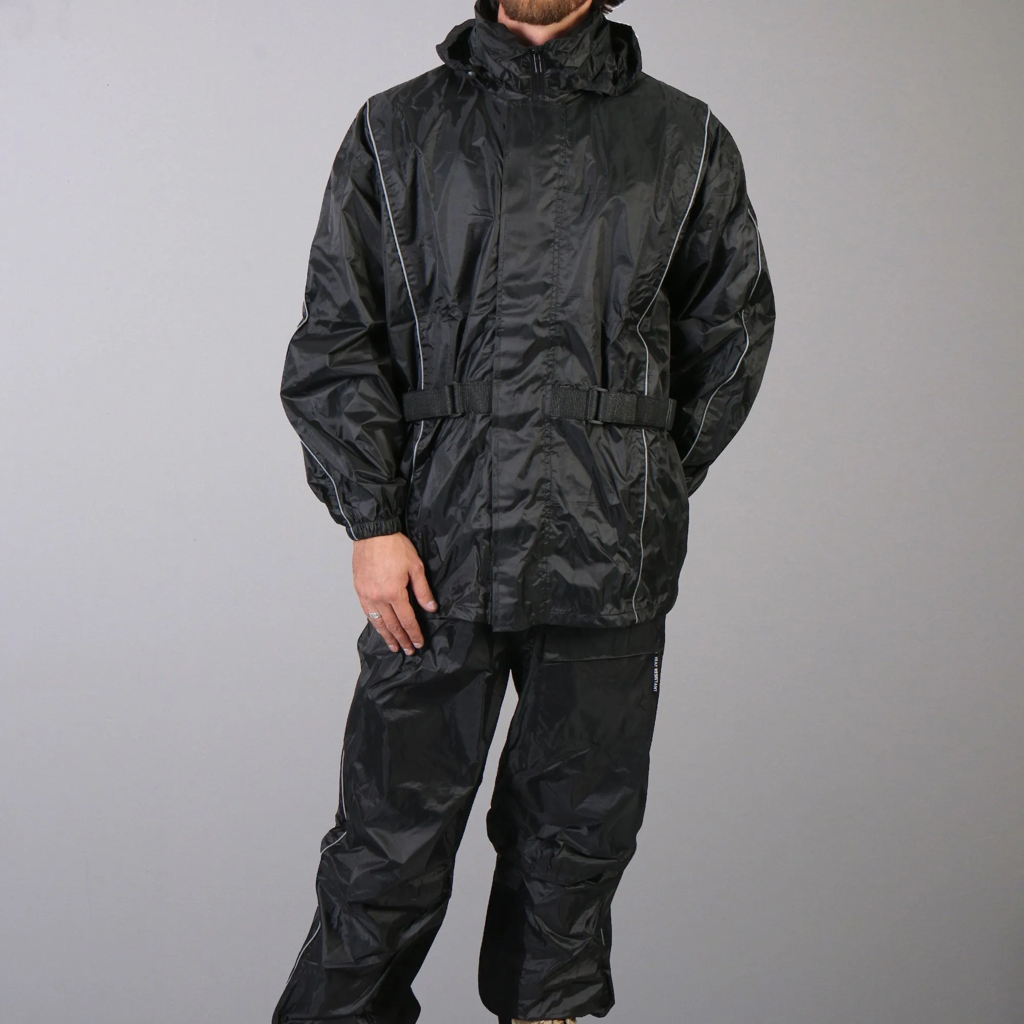 Hot Leathers Nylon Rain Suit w/Tote