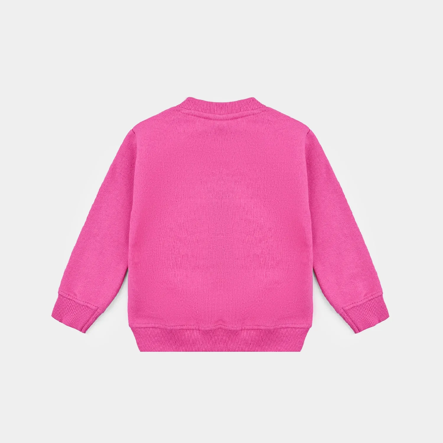 Infant Girls Cotton Terry Sweatshirt Fly With Me-Pink