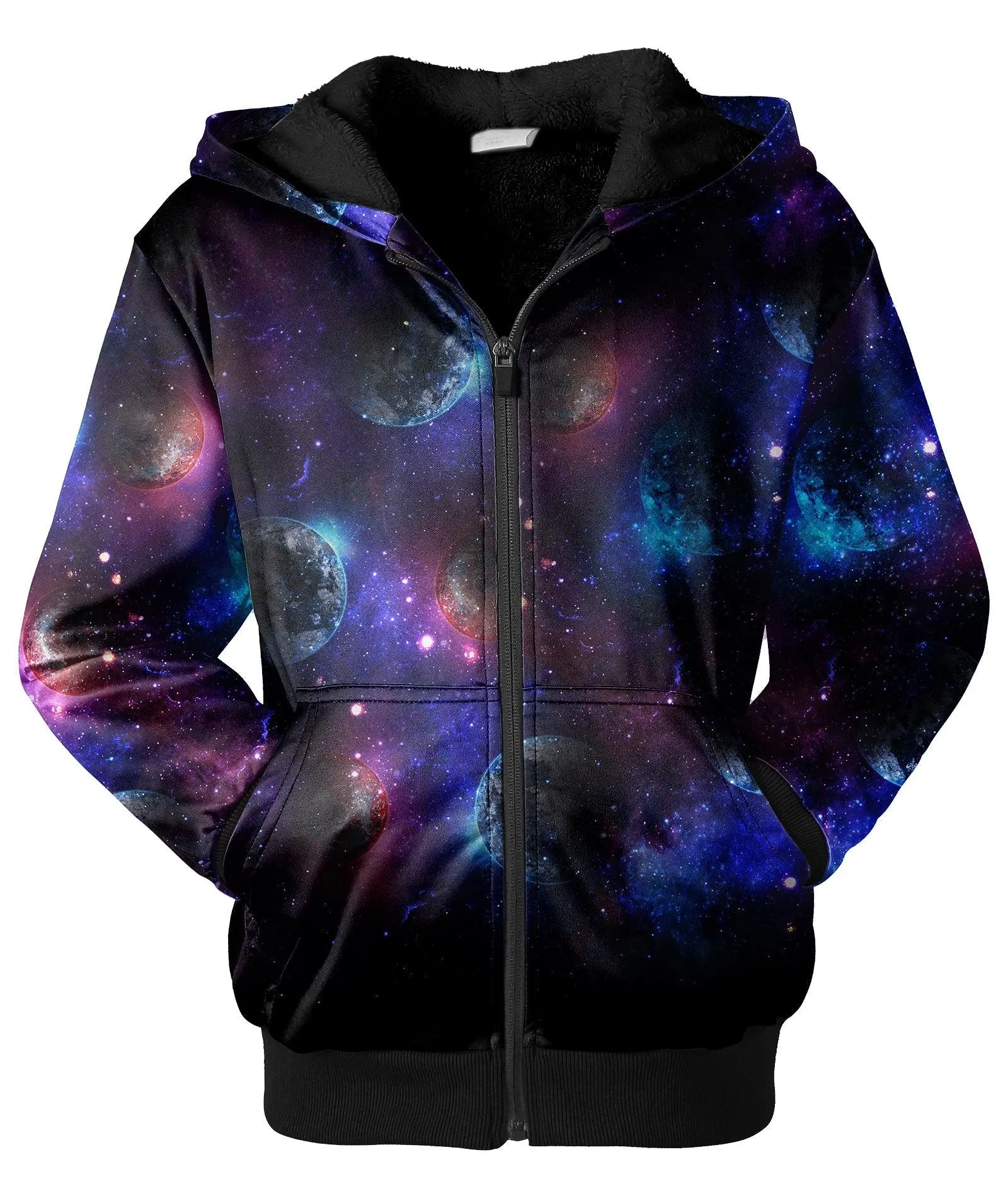 Kid's Space Printed Zip-Up Fleece Hoodie-ZPK006229