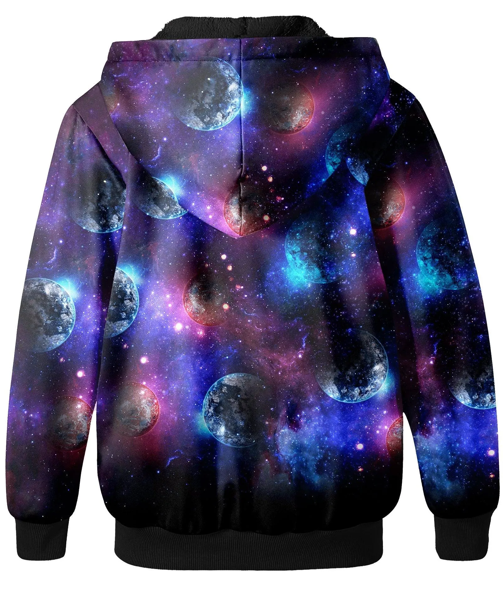 Kid's Space Printed Zip-Up Fleece Hoodie-ZPK006229