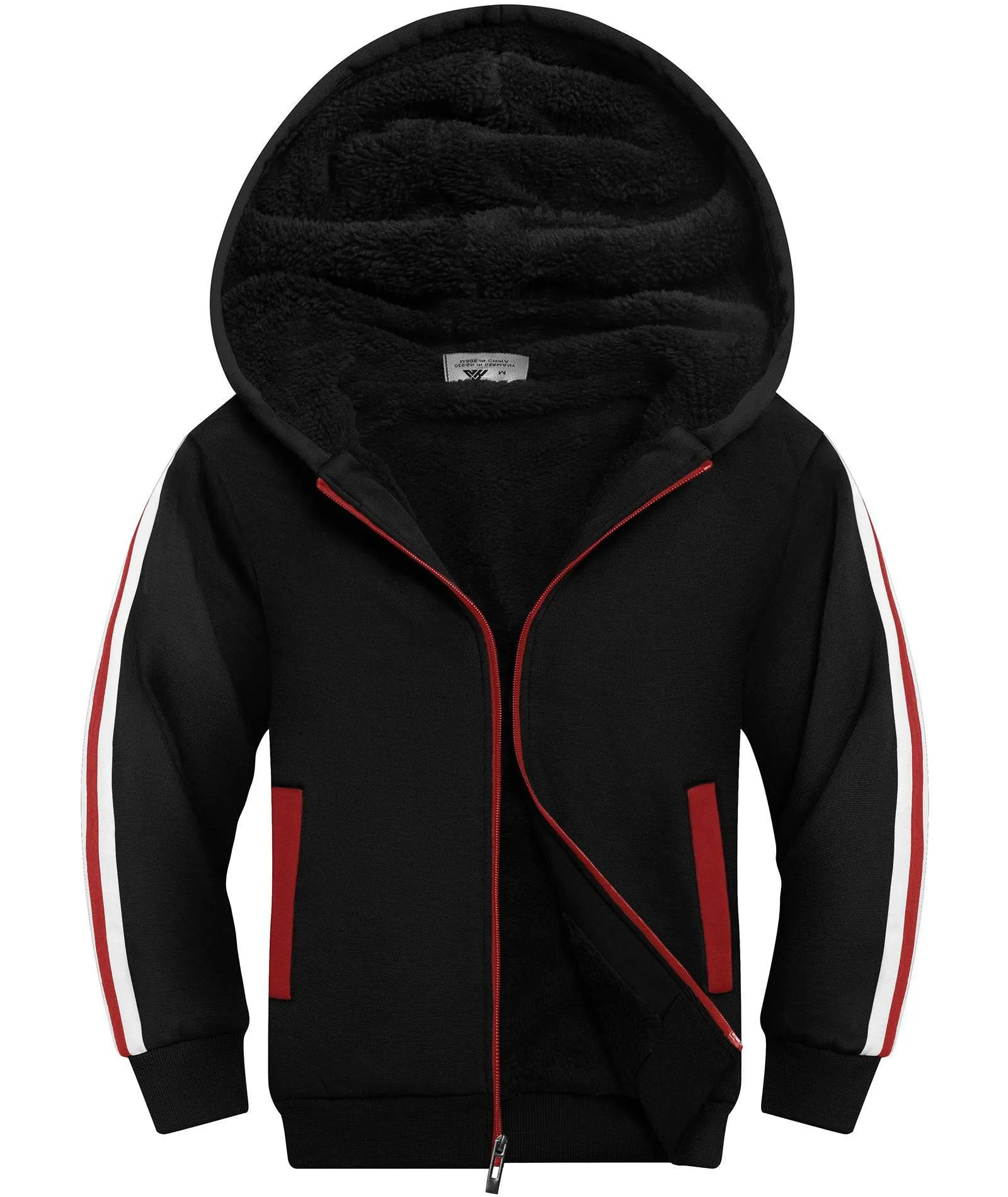 Kid's Sports Fleece Lining Zipper Hoodie-ZPK006202