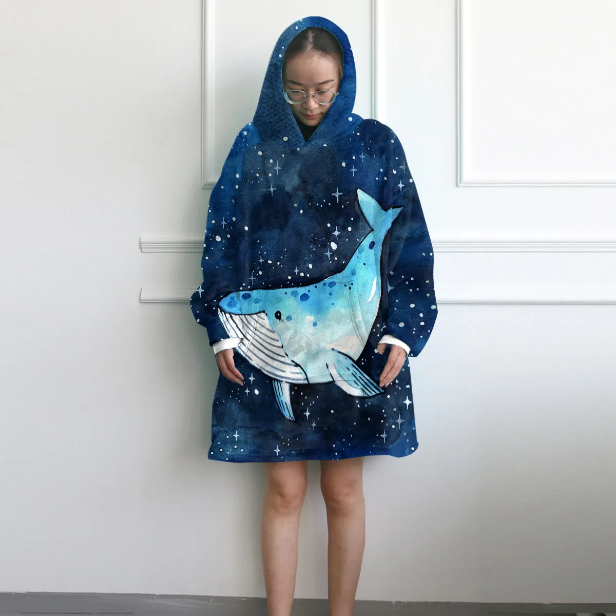 King of Whales Wearable Blanket Hoodie