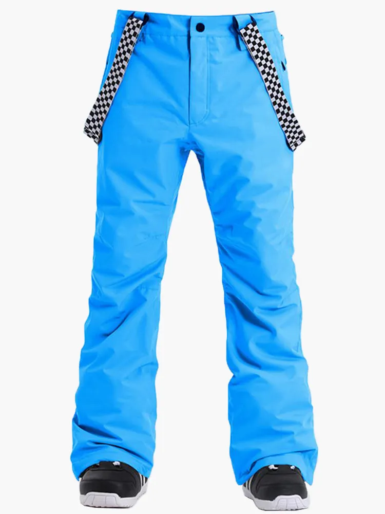 Men's Blue Highland Bib Waterproof Ski Snowboard Pants