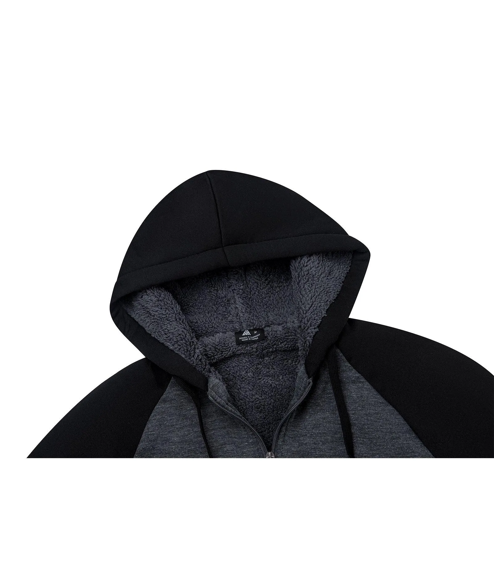 Men's Zip Up Fleece Lined Hoodie-ZPK006586