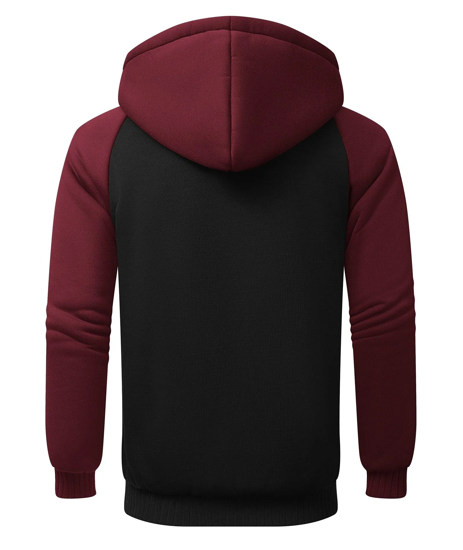 Men's Zip Up Fleece Lined Hoodie-ZPK006586