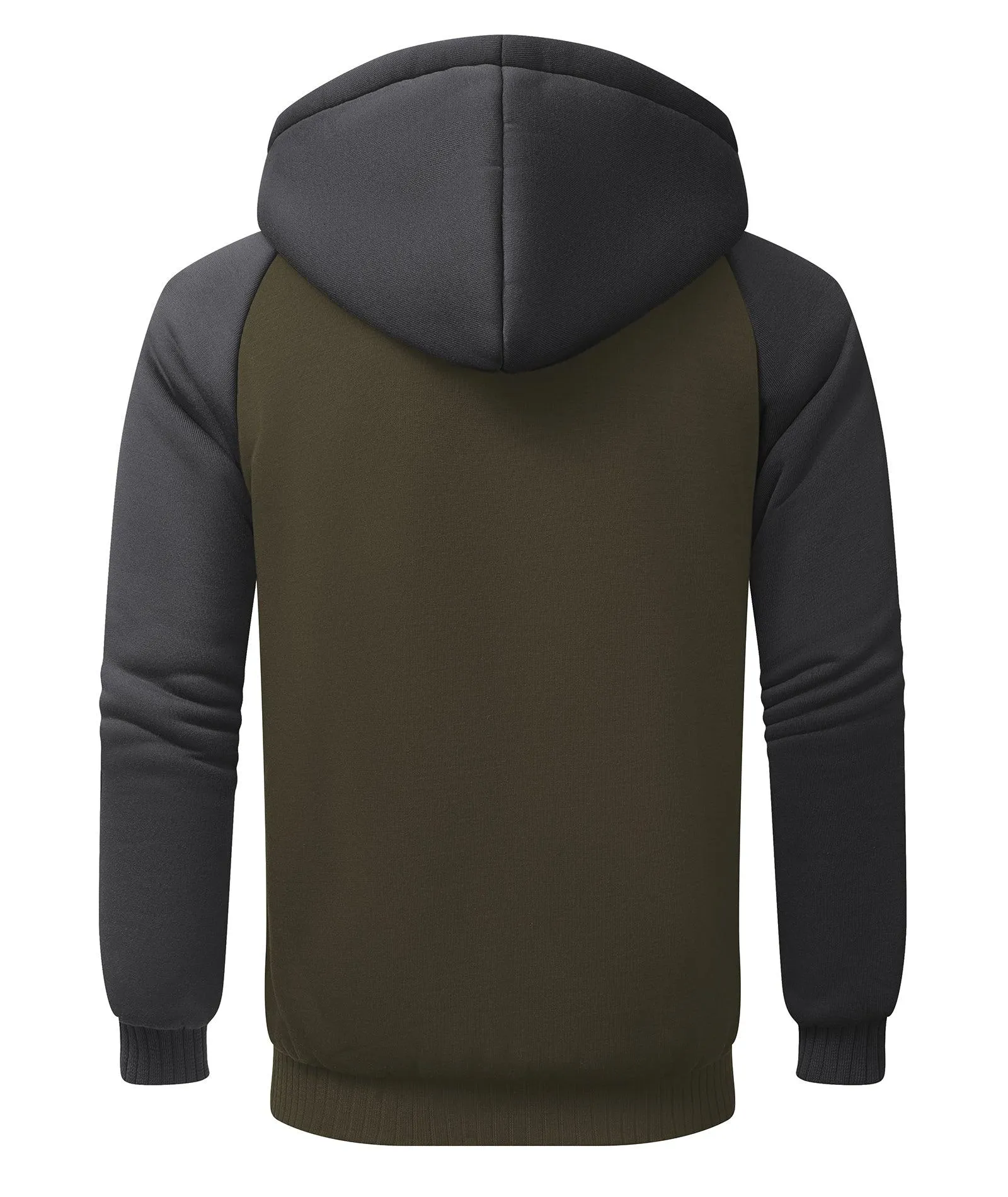 Men's Zip Up Fleece Lined Hoodie-ZPK006586