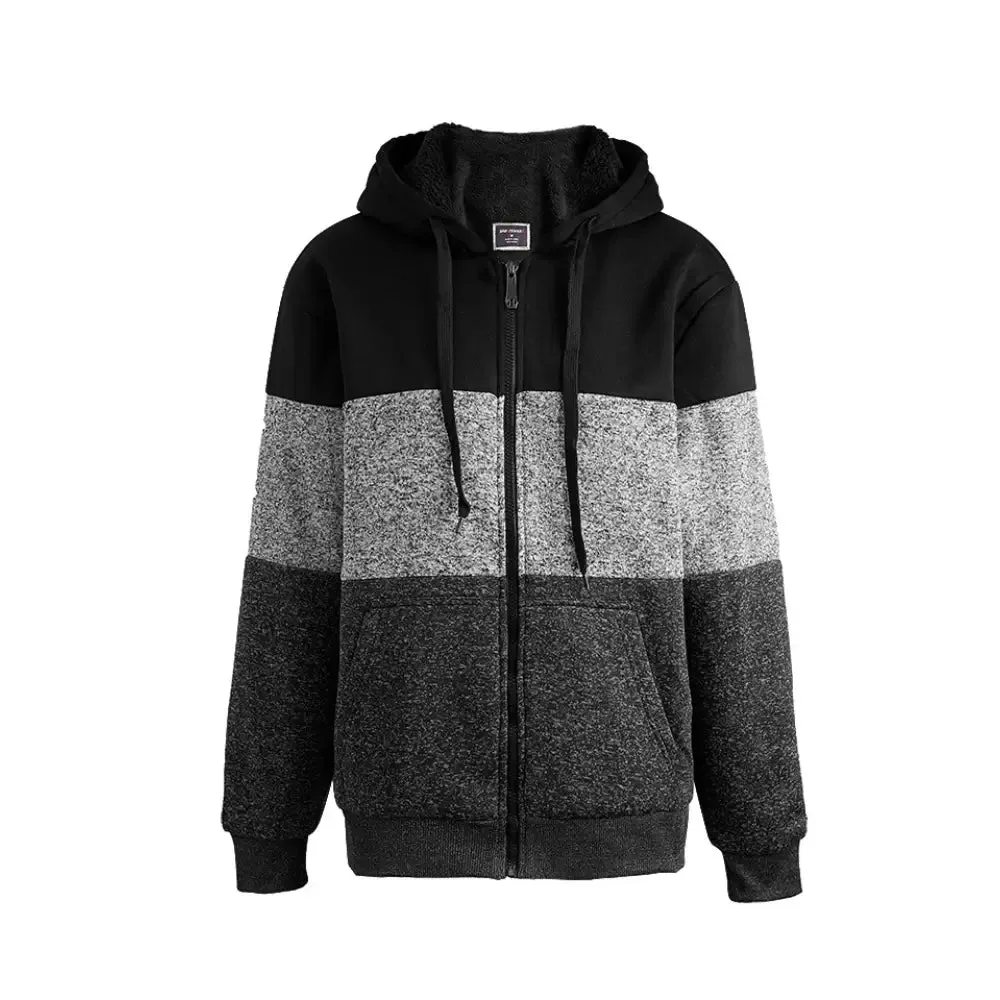 Men's Zipper Up Fleece Hoodie Sweatshirt