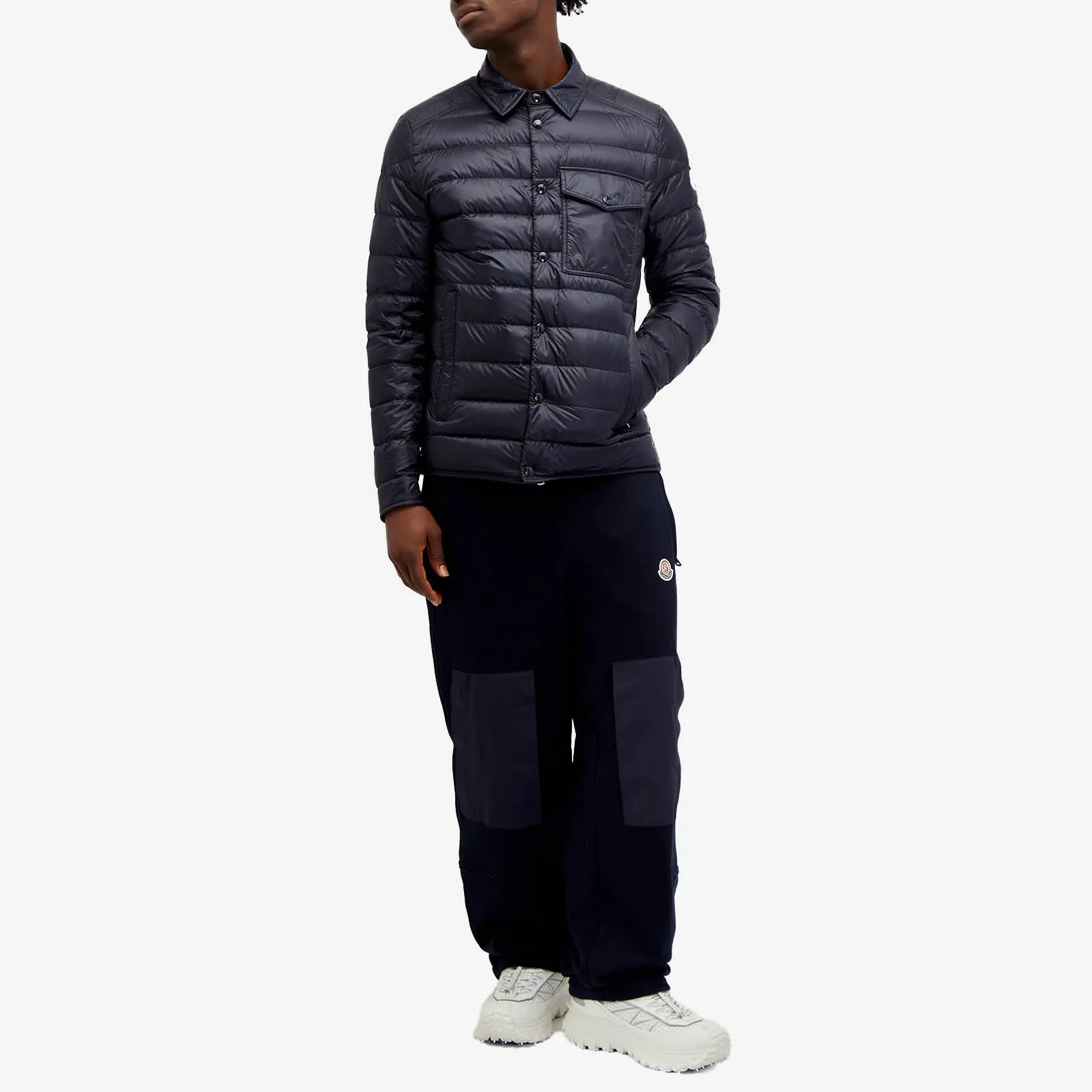 Moncler Tenibres Padded Overshirt, navy blue