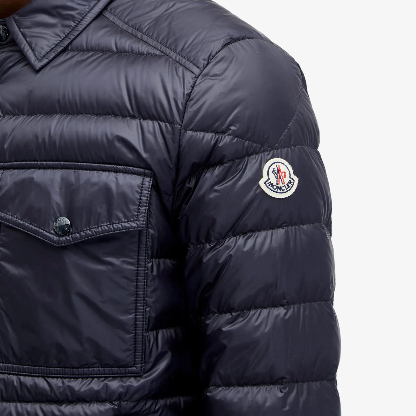 Moncler Tenibres Padded Overshirt, navy blue