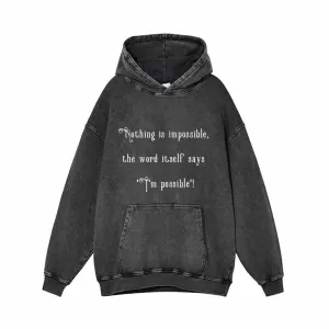 Nothing Is Impossible Vintage Washed Hoodie