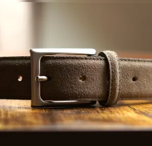 Nubuk Taupe  100% Leather Belt