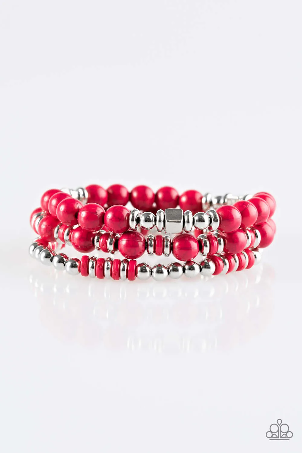 Paparazzi Accessories  - Bermuda Beauty #B216 Peg - Pink Bracelet