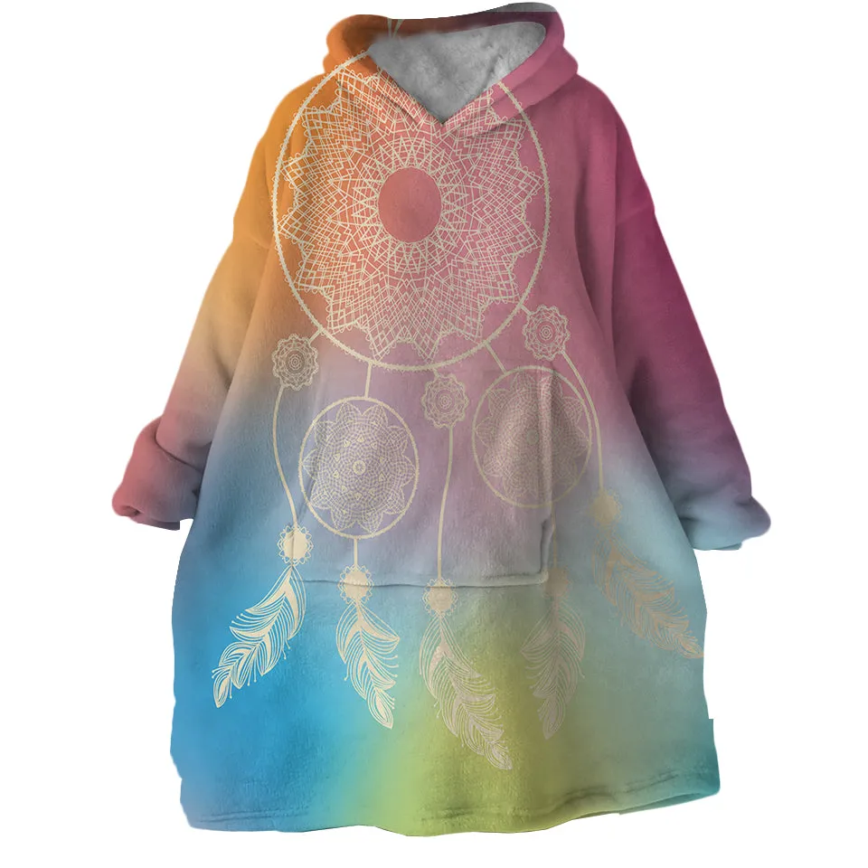 Rainbow Dreaming Wearable Blanket Hoodie