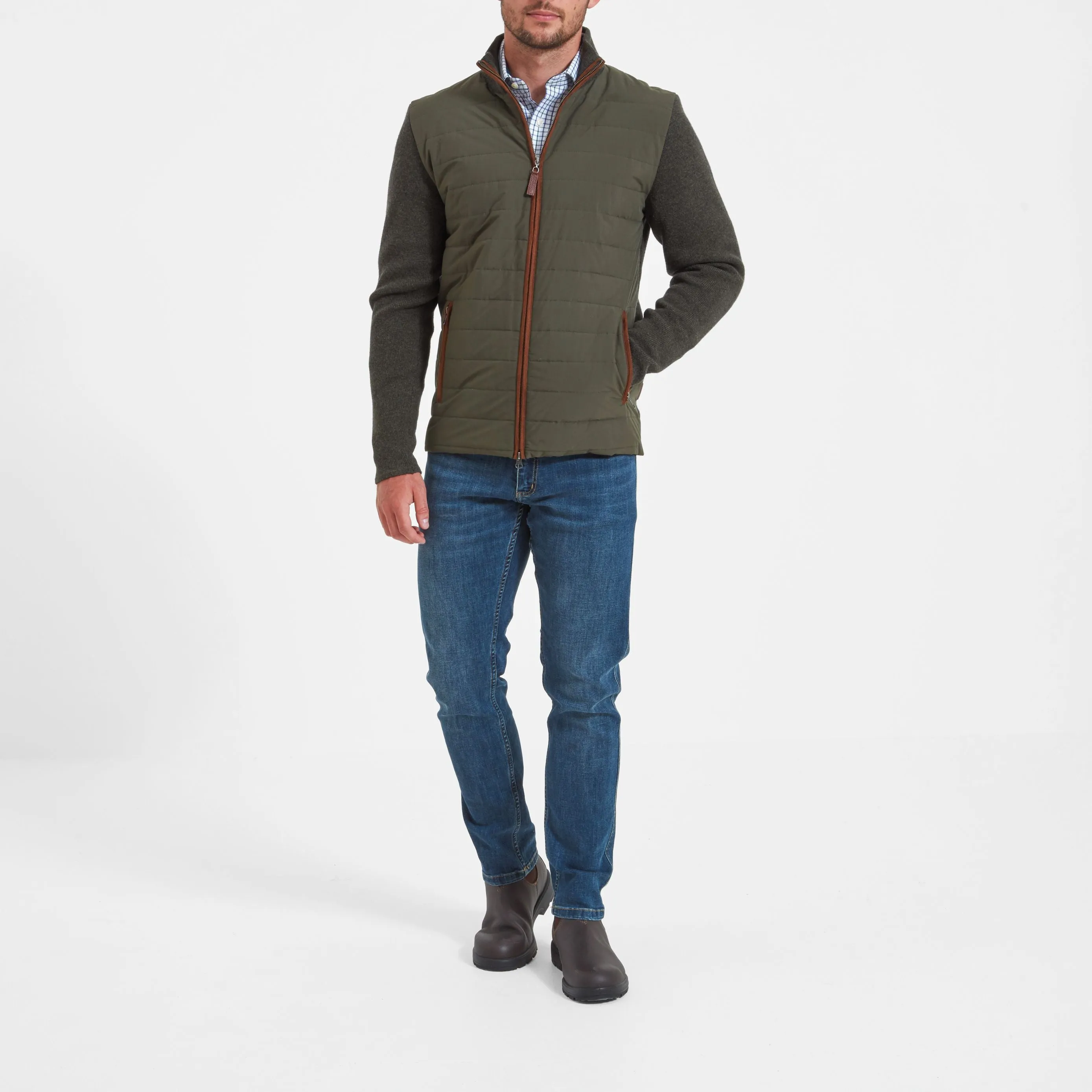 Schoffel Hybrid Mens Lambswool Jacket - Loden