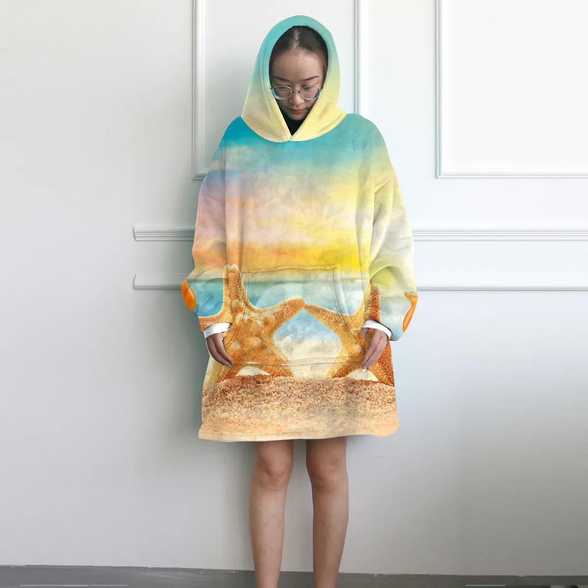 Starfish Friday Wearable Blanket Hoodie