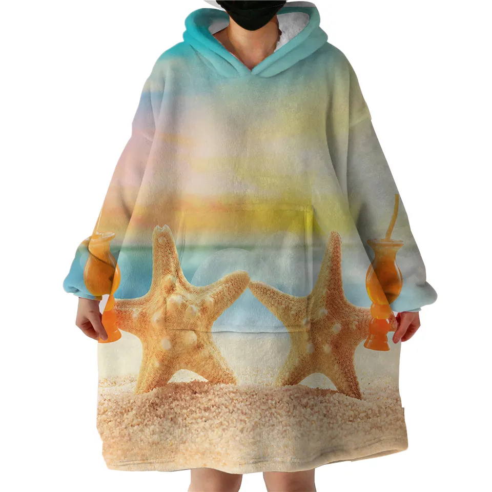 Starfish Friday Wearable Blanket Hoodie