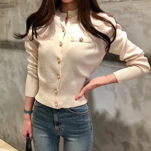 Sweater Cardigan Women Winter Elegant