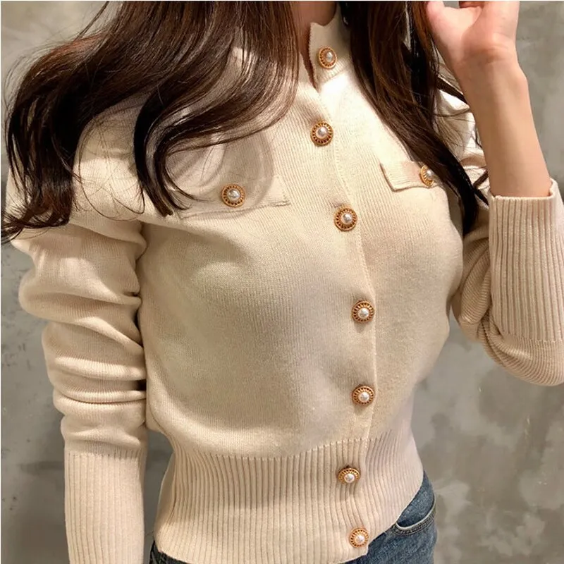 Sweater Cardigan Women Winter Elegant