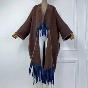 Tassel Fade Wool Kimono