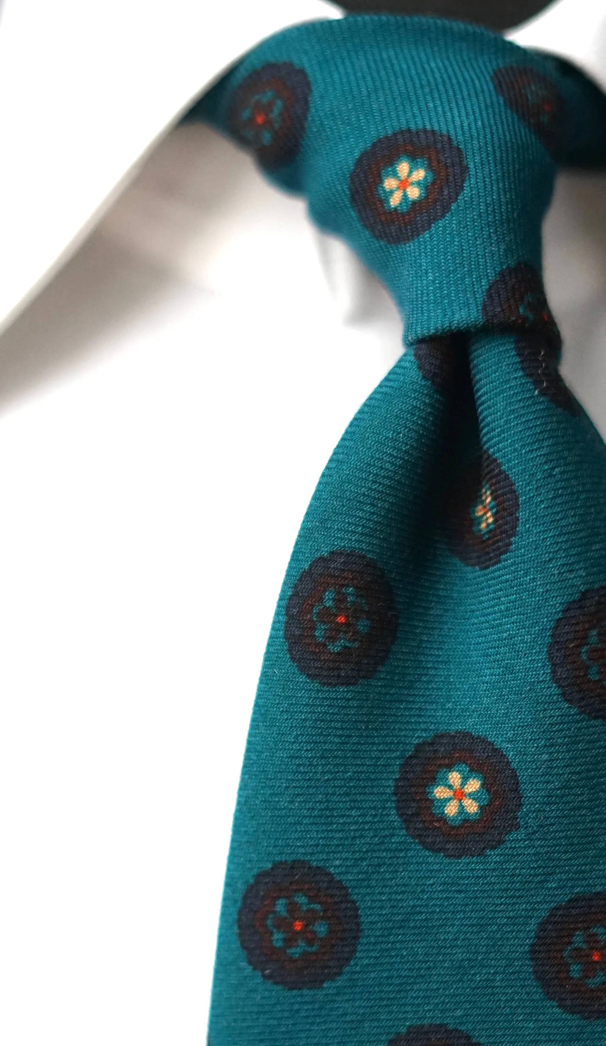 Teal Soft Wool Necktie (Made To Order)