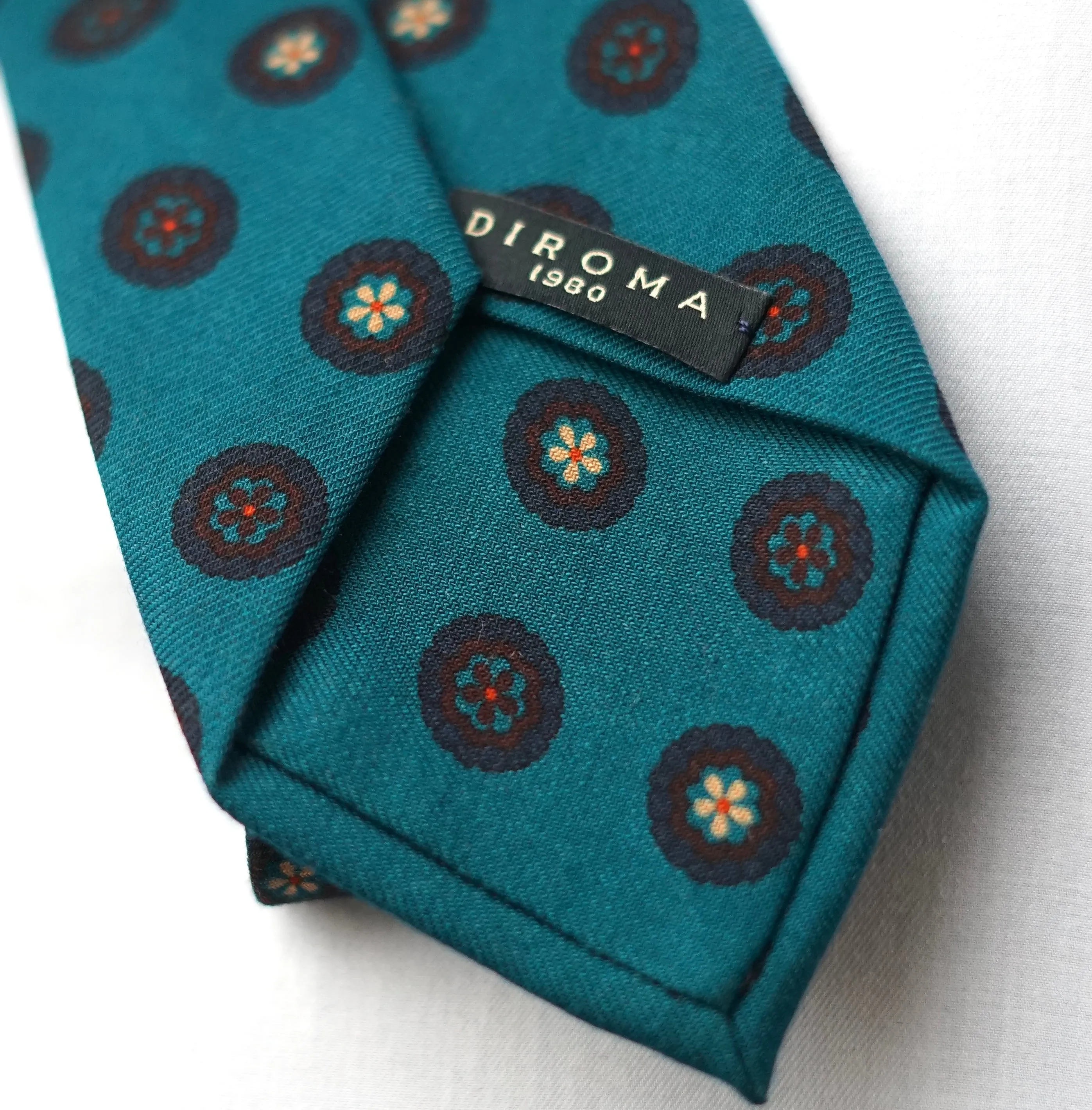 Teal Soft Wool Necktie (Made To Order)