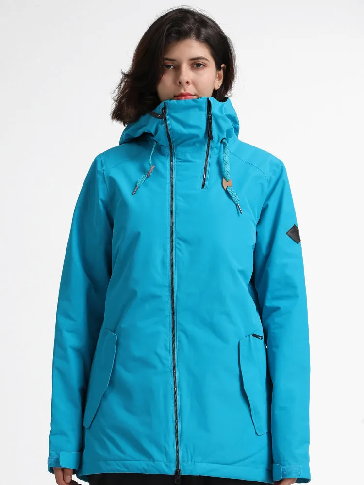 Thermal Warm Waterproof Windproof Blue Ski/Snowboard Jacket For Women