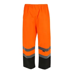 Tuff Grip Men's Fluorescent Waterproof Pants with Reflective Strips