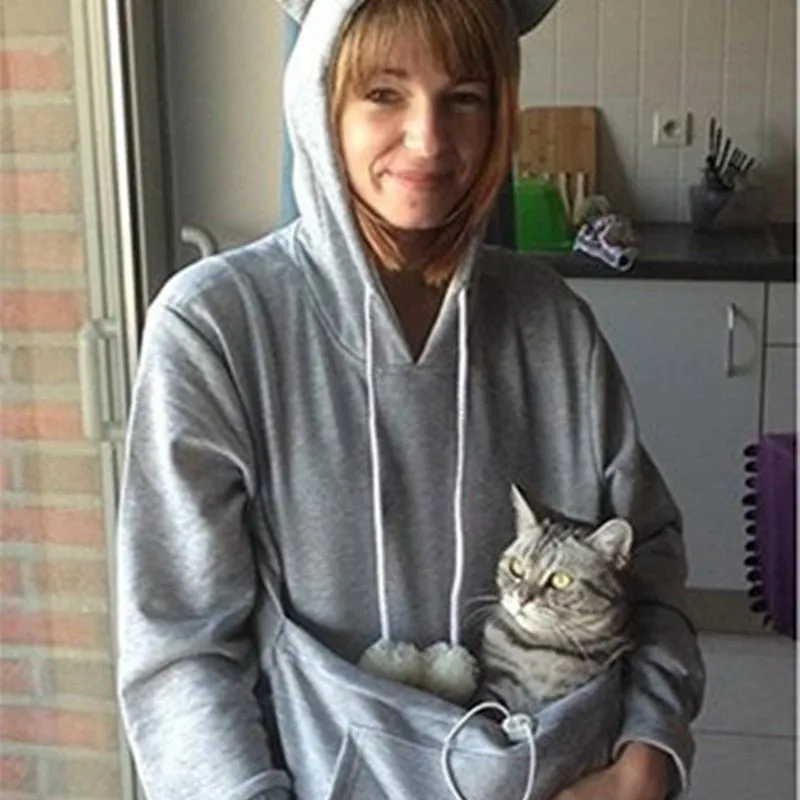 Unisex Cat Pet Large Comfortable Pouch Hoodies For Cat Lovers