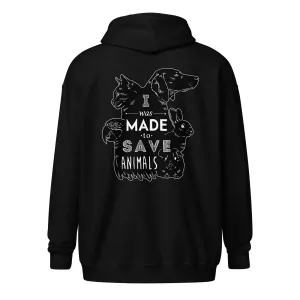 Veterinary - I was made to save animals Unisex Zip Hoodie