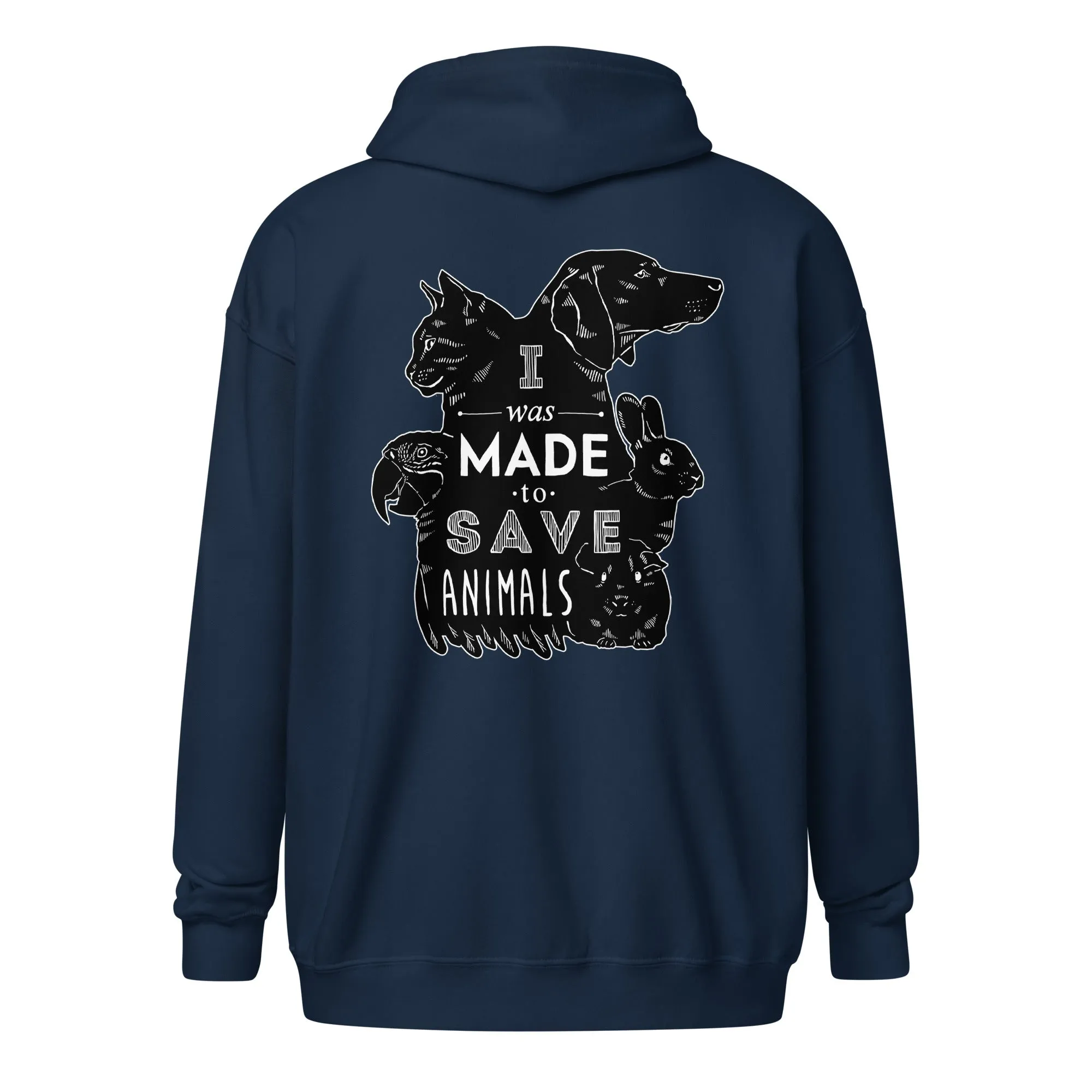 Veterinary - I was made to save animals Unisex Zip Hoodie